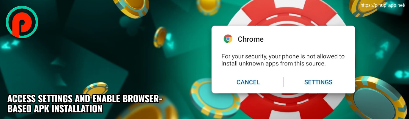 Open Settings and allow your browser to install APK files