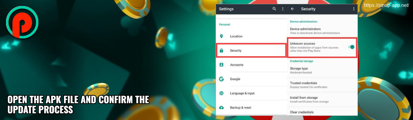 Select the APK file and approve the install
